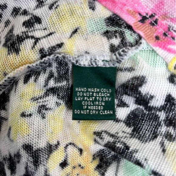 Lauren Ralph Lauren Linen Multi Floral Lightweight Sweater Top Women Size Small - Picture 7 of 11